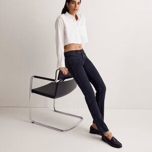 Madewell Low-Rise Stovepipe Jeans Lunar Wash Black NN287 Size 28 NWT